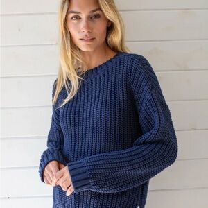 BEACH SWEATER - NAVY - NWOT M